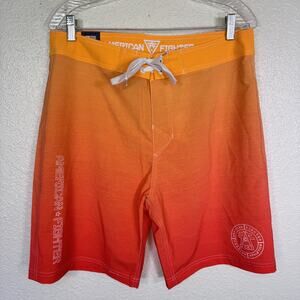 American Fighter Board Shorts Mens 32 Noah Swim Trunks Athletic Resort MMA NEW
